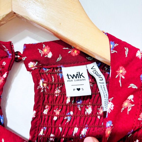 SIMONS Burgundy floral blouse - Picture 8 of 8